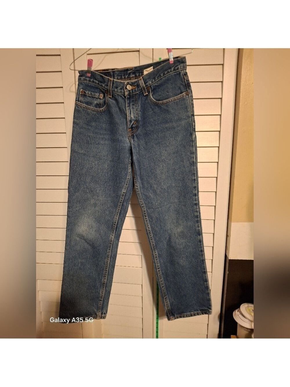 Levis Red Tag Husky 505 Classic Fit  Blue Denim Jeans Sz 30x26